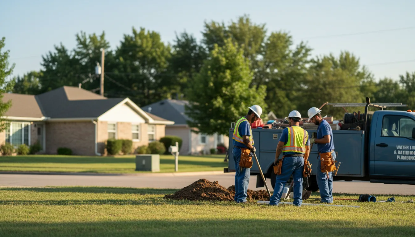 Residential water line and bathroom plumbing service in Stem, NC